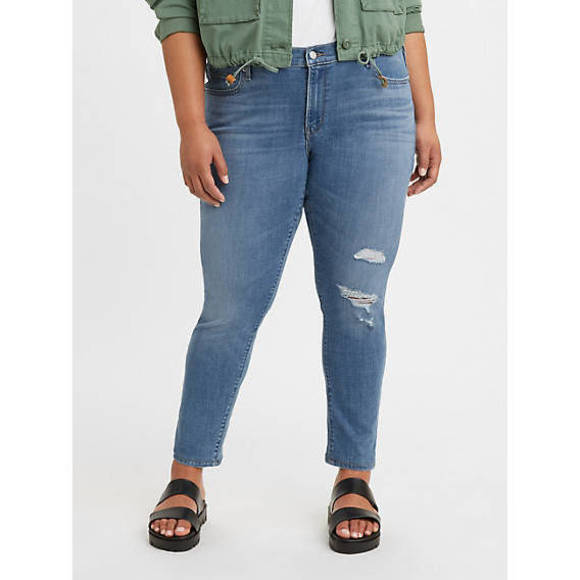 Levi's Plus Blue Distressed Skinny Jeans 18W - Women's Denim - Picture 1 of 4